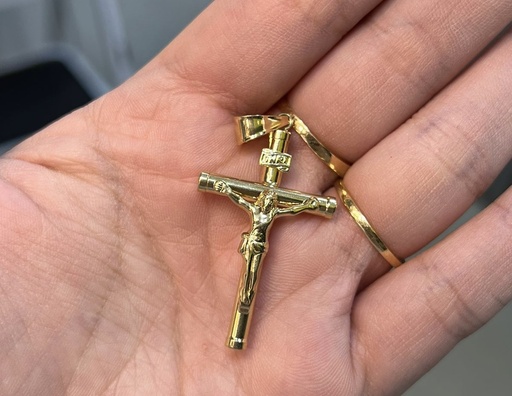 Dije Cristo tubular grande